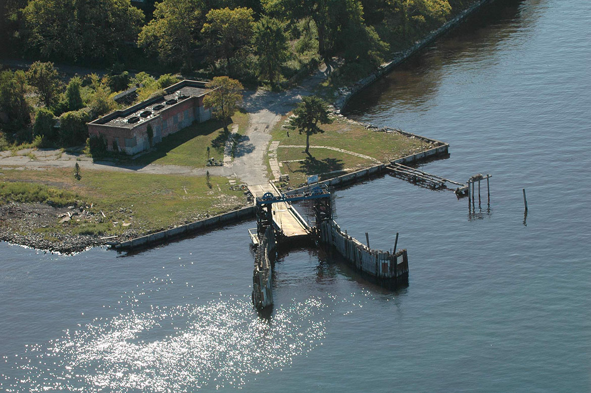 Ferry dock at Hart Island